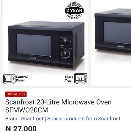 scanfrost microwave price