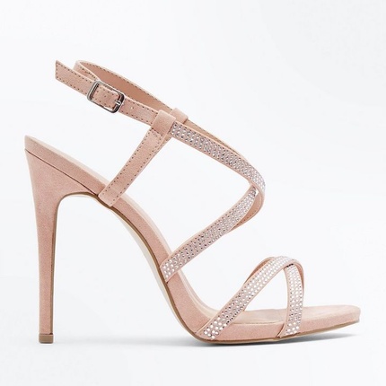 New look cross outlet strap heeled sandal