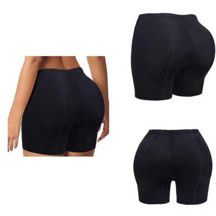 Sensual Lady Padded Butt Lifter Hip Enhancer Shaper Panty Underwear | Low  Waist Hip Padded Panties (Black)