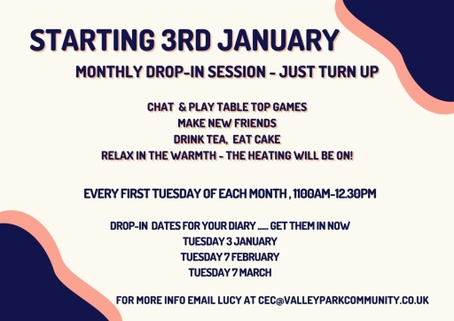 Monthly Adult Drop-In Session – 1st Tuesday each Month