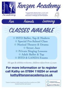 Tanzen Dance Academy - Classes Available Now - Wednesday afternoon/evenings in term time 