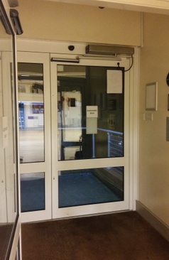 New automatic front doors installed