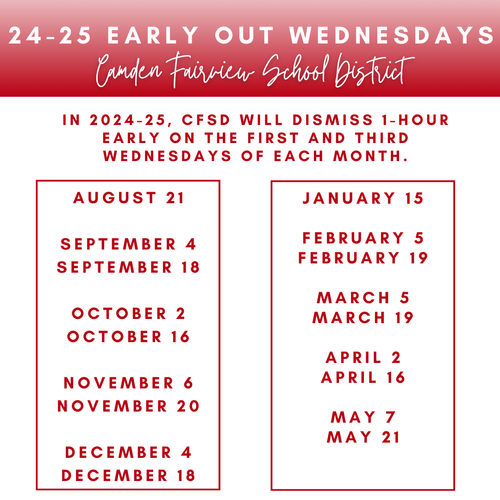 24-25 Early Out Wednesdays