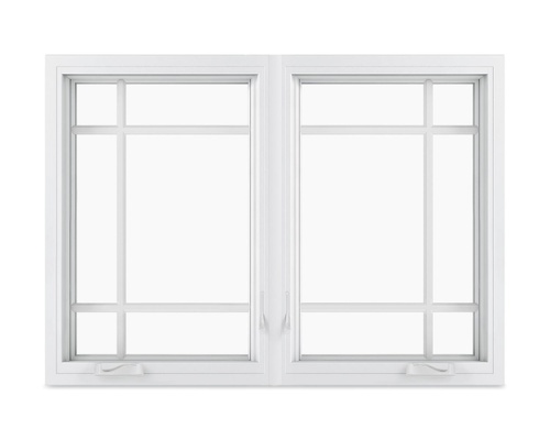 Replacement Casement Fiberglass Window prairie 6-lite pattern