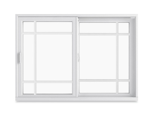 Sliding Replacement Window with prairie 6-lite pattern