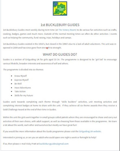 1st Bucklebury Guides