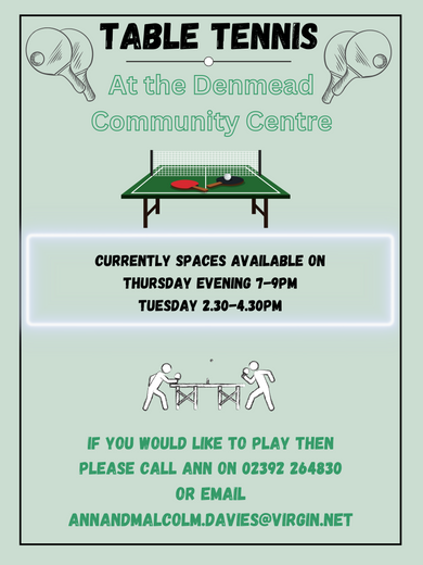 Table Tennis (Thursday pm)