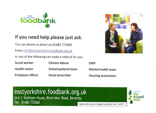 East Yorkshire Foodbank - Bridlington Outreach