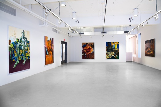 Jordan Casteel’s work installed within the Yale School of Art’s Green Hall Gallery in 2014