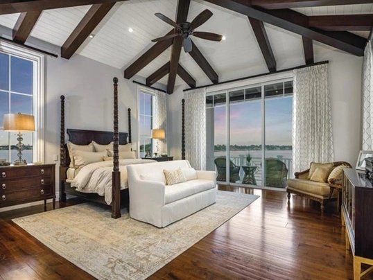 Bedroom featuring Marvin Coastline hurricane rated replacement casement windows