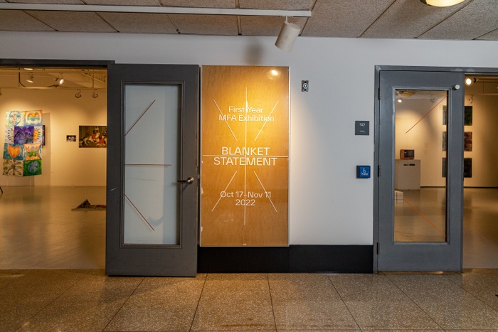 Installation shot of 1st-Year MFA Exhibition "Blanket Statement"