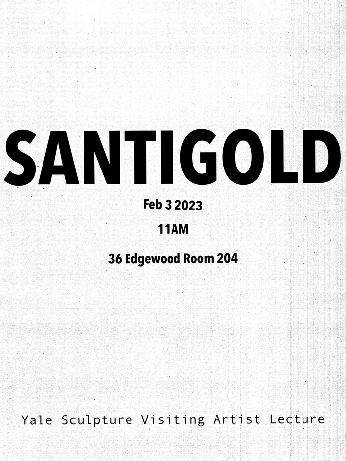 Poster for Santigold's talk in Sculpture