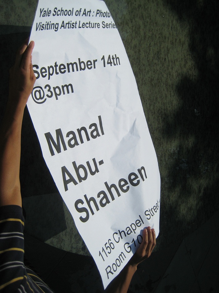 Click for full information about Manal Abu-Shaheen's VA lecture in Photography.