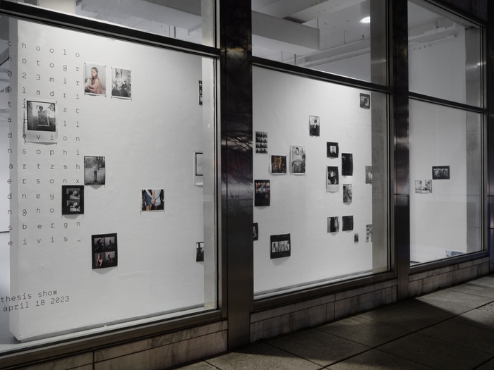 Installation photograph of "Fair Game," the 2023 MFA exhibition in Photography.