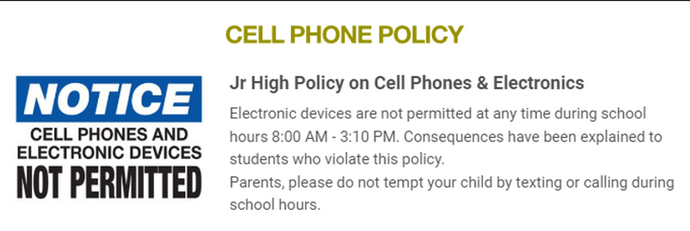 Cell Phone Policy