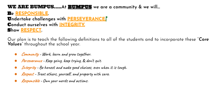 Bumpus Core Values