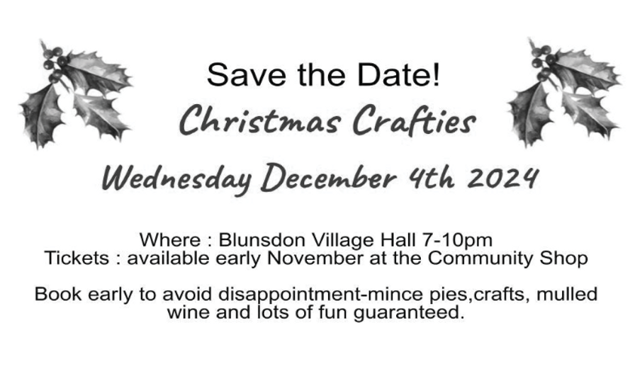 Save the Date! Christmas Crafties ☃️