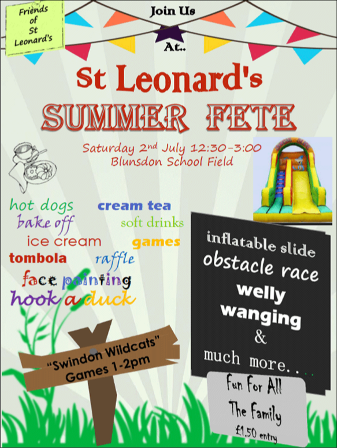 St Leonard's Summer Fete - Saturday 2nd July