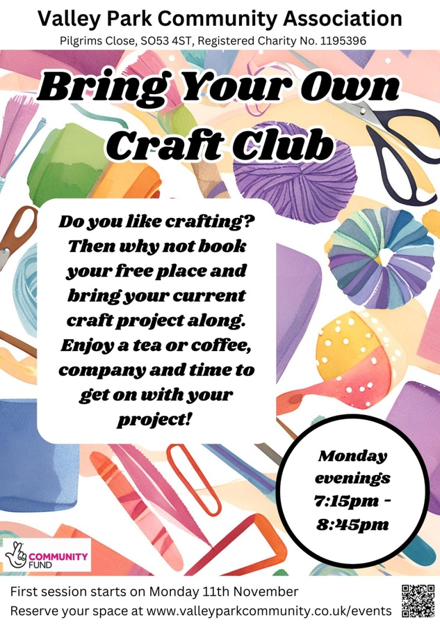 Bring Your Own Craft Club - Reserve your space for November