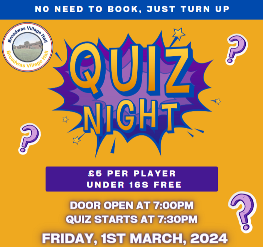 Broadwas Quiz Night