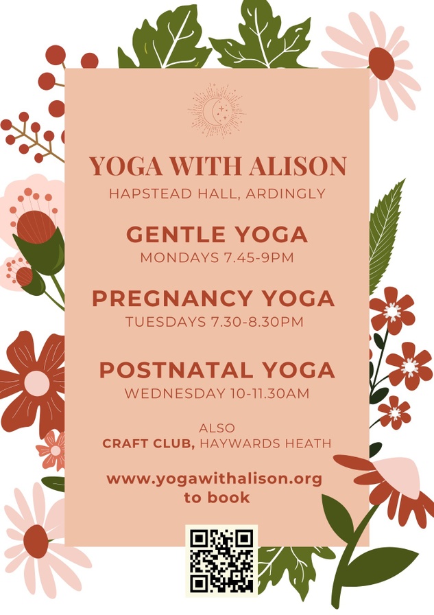 Yoga Classes with Alison are back in the New Year starting on 13th January 2025