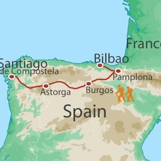 tourhub | UTracks | Best of the Camino | Tour Map