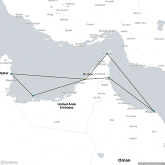 tourhub | Celestyal Cruises | Iconic Arabia - 7Nights | Tour Map