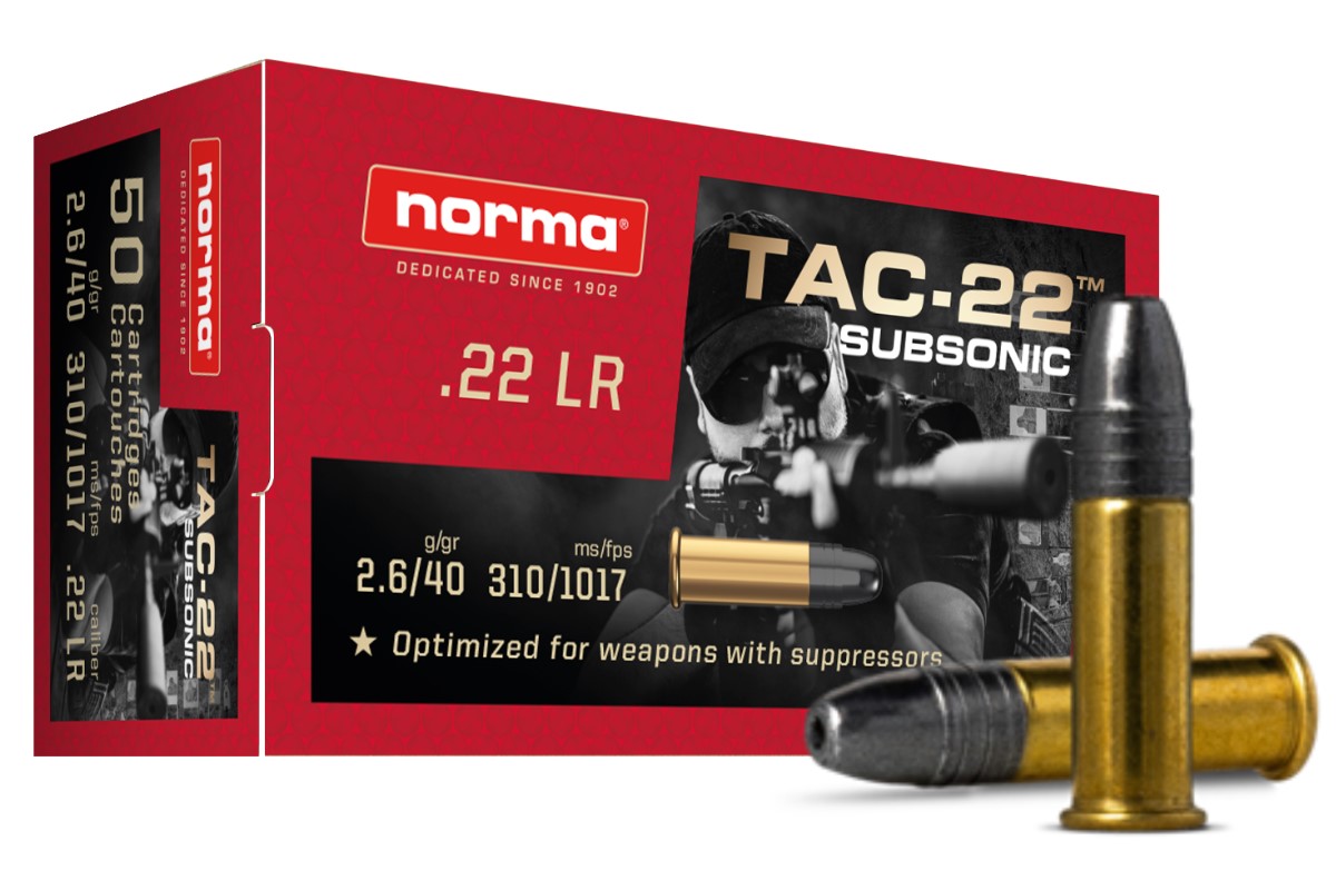 Norma TAC-22 .22 LR Subsonic 40gr HP 22LR 50/box
