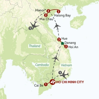 tourhub | Saga Holidays | Vietnamese Discovery | Tour Map
