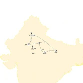tourhub | Costsaver | Icons of India | Tour Map