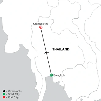 tourhub | Globus | Independent Bangkok & Chiang Mai | Tour Map