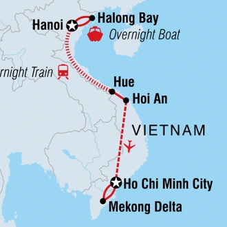 tourhub | Intrepid Travel | Vietnam Family Holiday | Tour Map