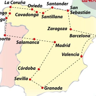tourhub | VPT TOURS | 14 Day All Spain & North of Portugal from Madrid | Tour Map