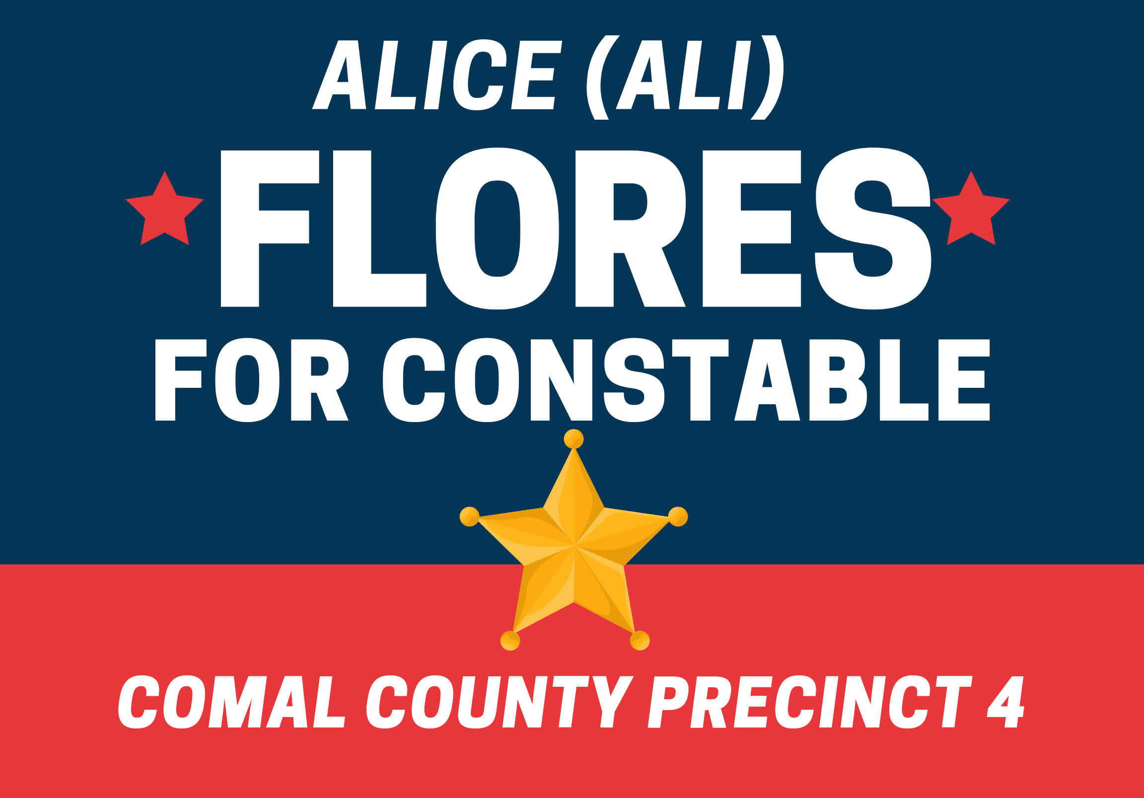 Alice (Ali) Flores for Constable logo