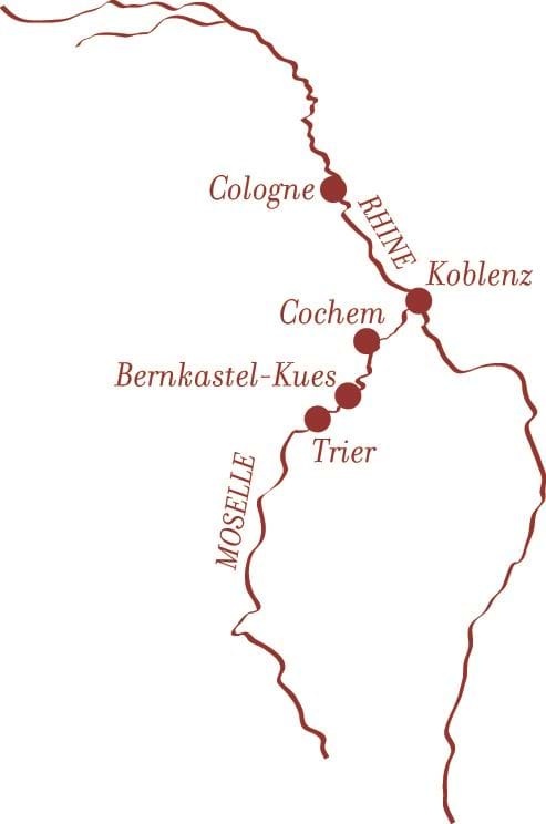 tourhub | A-ROSA River Cruises | Moselle Discovery | Tour Map