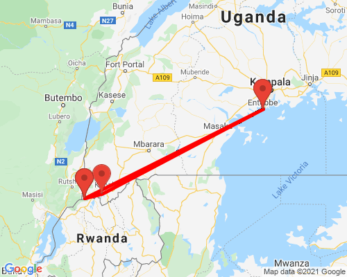 tourhub | Kent Safari Tours | 6 Days Gorilla And Golden Monkey Trekking  Mgahinga National Park | Tour Map