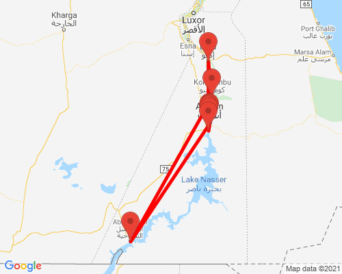 tourhub | Egypt Best Vacations | Aswan Highlights In 4 Days | Tour Map