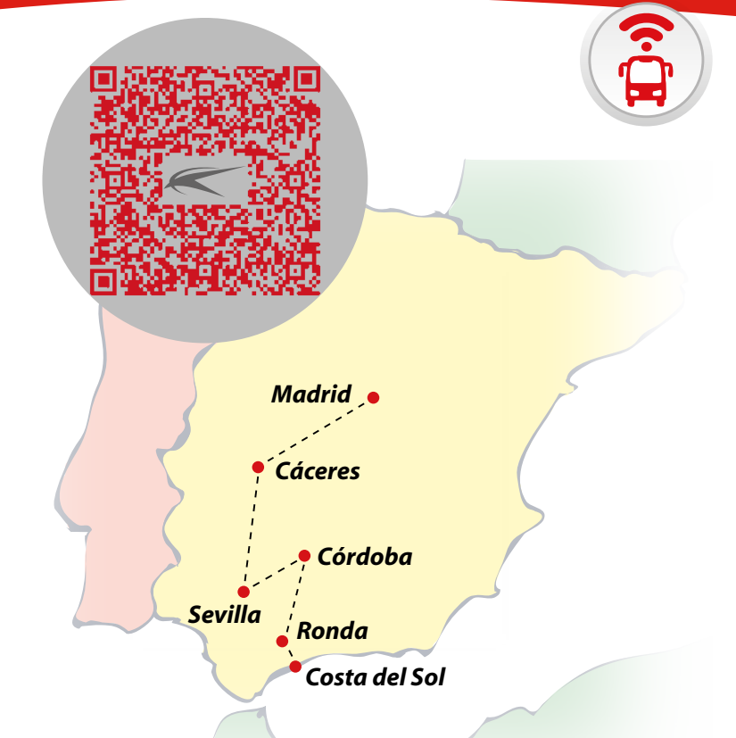 tourhub | VPT TOURS | 4 Days Cáceres, Córdoba and Seville (Saturdays) | Tour Map