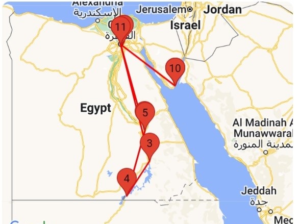 tourhub | Beyond Tourz | Egyptian Odyssey | Tour Map