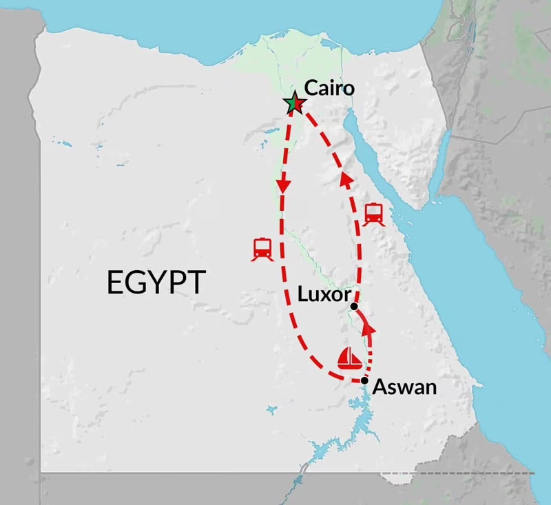 tourhub | Encounters Travel | Egypt Express Tour | Tour Map