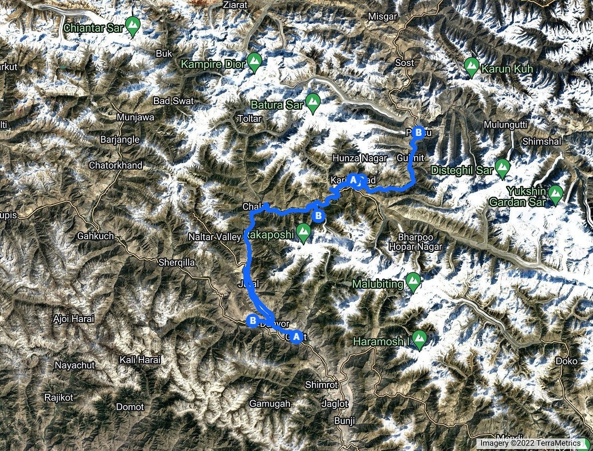tourhub | Beyond the Valley LLP | Pakistan- Women's Expedition to Hunza Valley | Tour Map