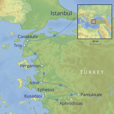 tourhub | Cox & Kings | Classical Turkey | Tour Map
