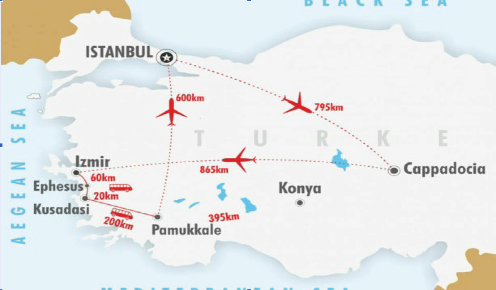 tourhub | Turkey Tour Company | Golden Triangle of Turkey | Tour Map