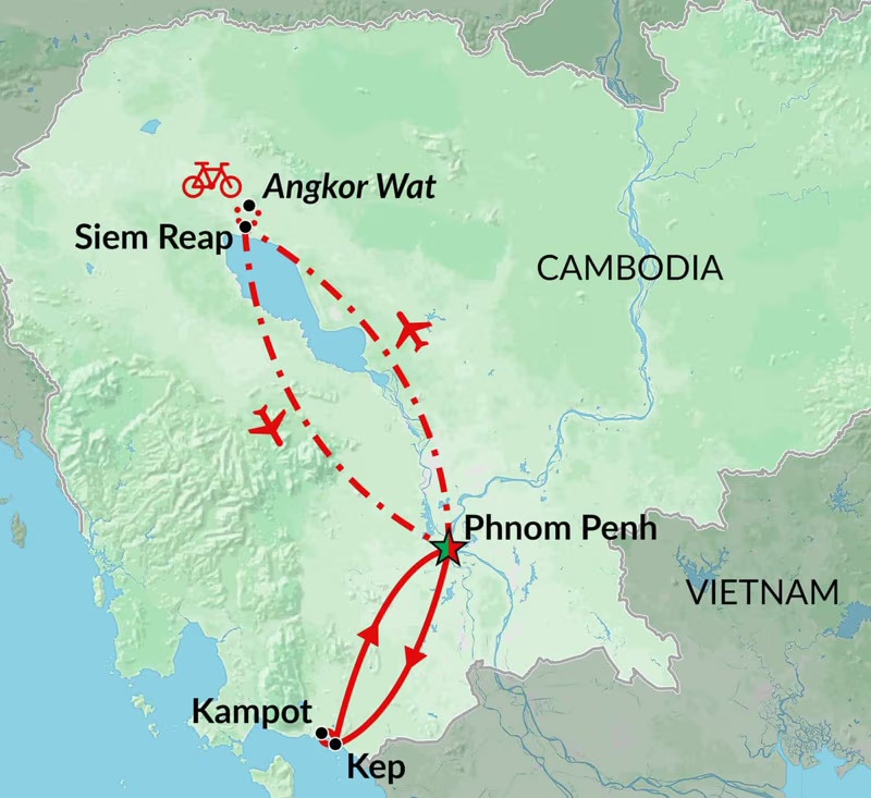 tourhub | Encounters Travel | Classic Cambodia | Tour Map
