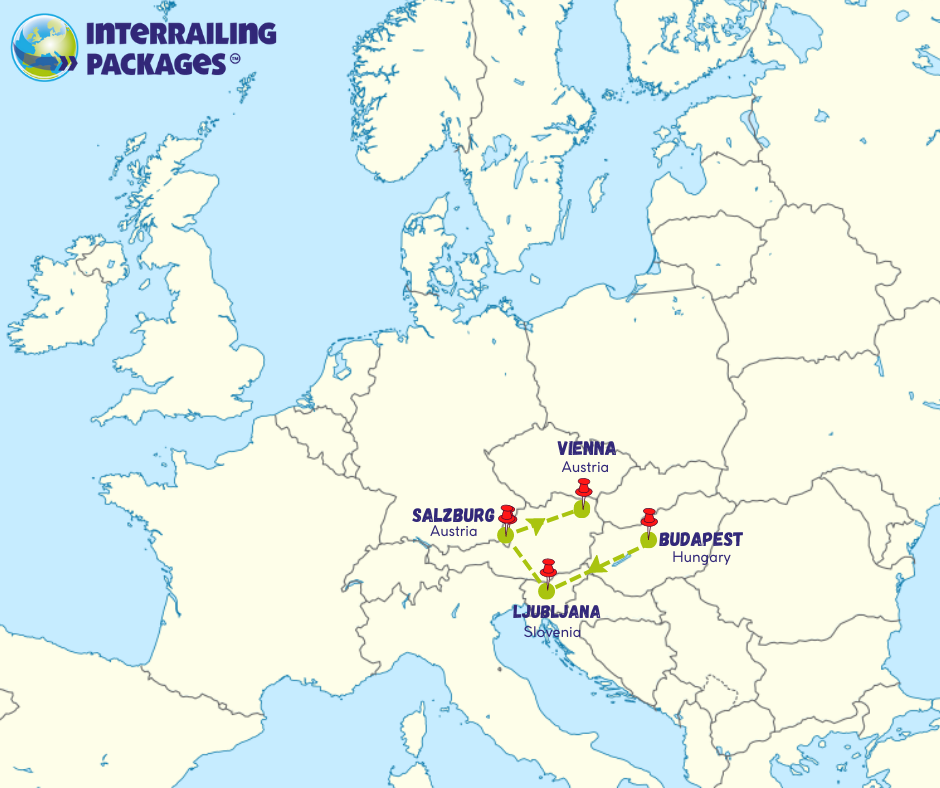 tourhub | Interrailingpackages Ltd | European Dream | Tour Map