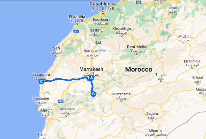 tourhub | Morocco Private Tours | 5 days 4 nights Marrakech Holiday | Tour Map