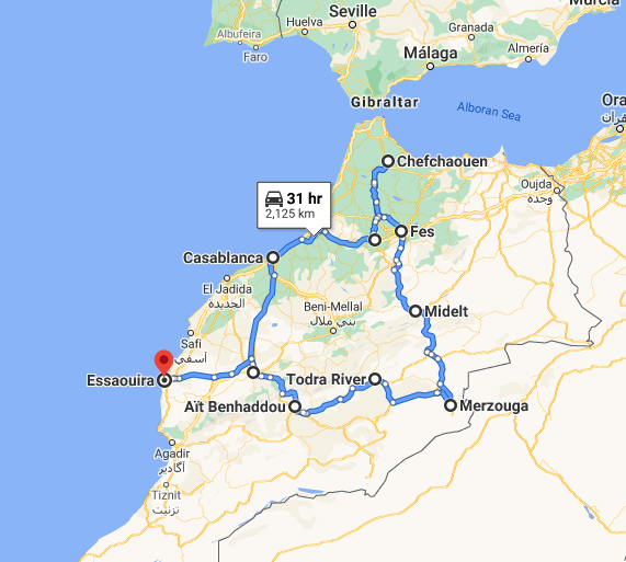 tourhub | Morocco Private Tours | 14 Days Authentic Morocco Tour | Tour Map