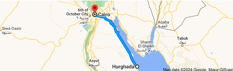 tourhub | Flash Horizon | Enjoy The Red Sea vibes in Hurghada & Cairo Cultural | Tour Map