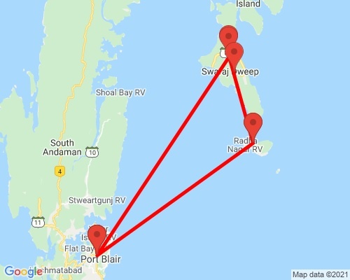 tourhub | Agora Voyages | Andaman & Nicobar Islands Beach Paradise | Tour Map
