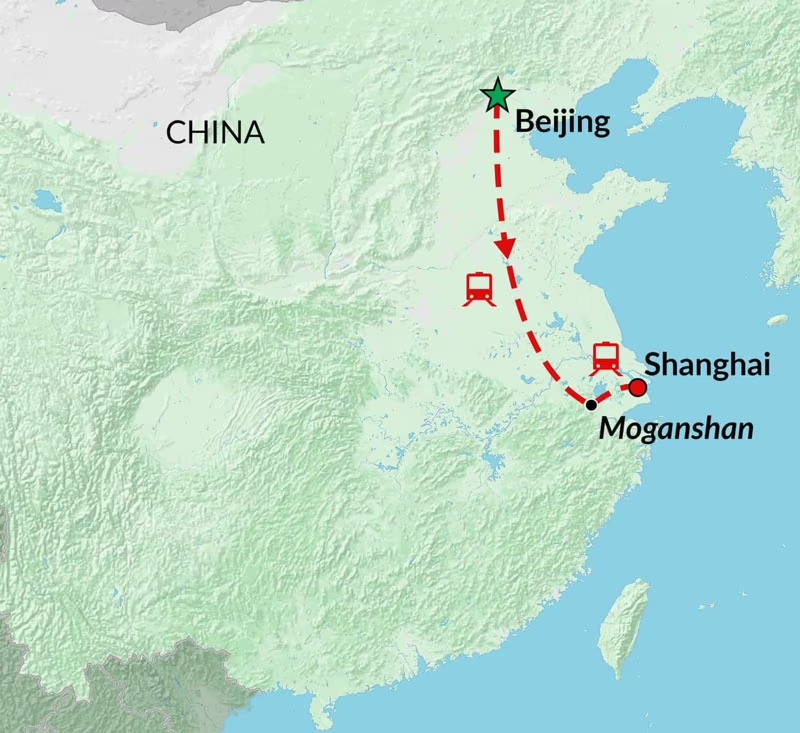 tourhub | Encounters Travel | Beijing to Shanghai Express tour | Tour Map